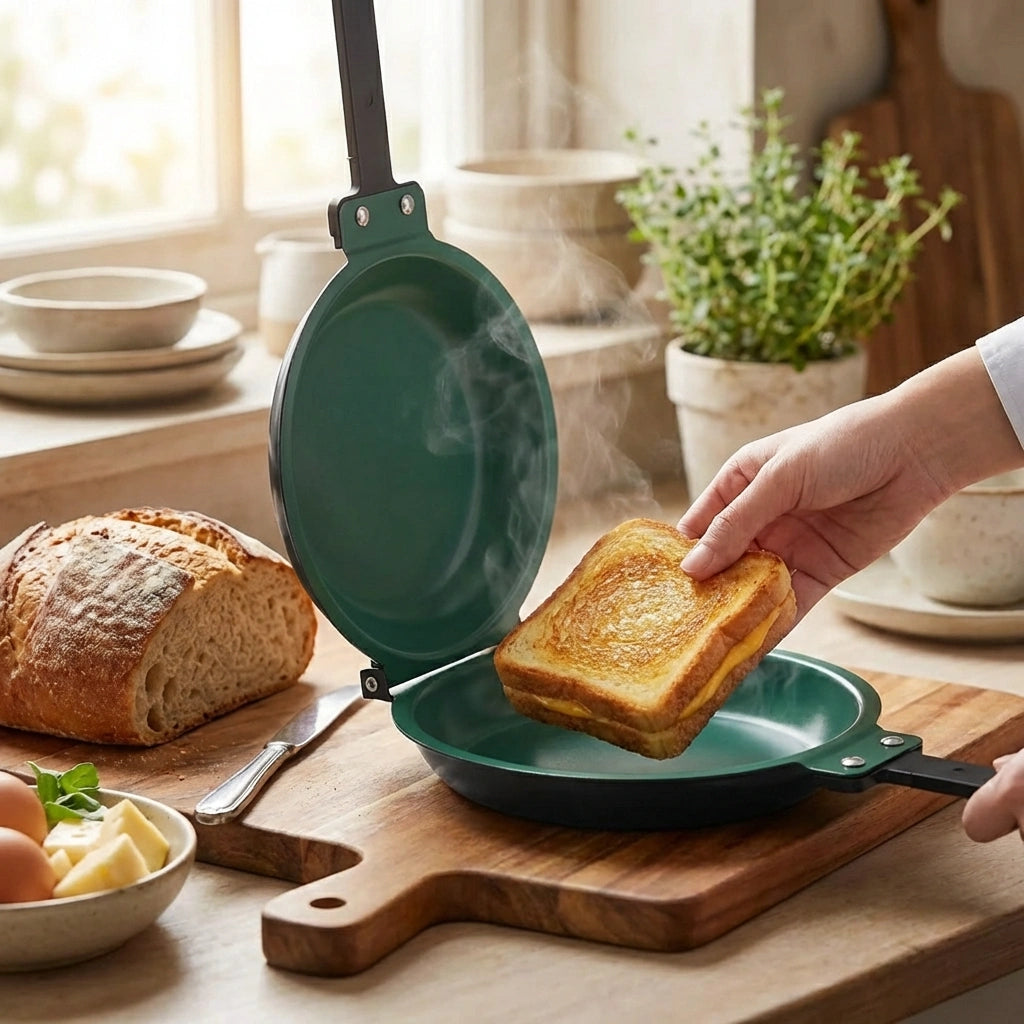 Foldable Double-Sided Nonstick Pan