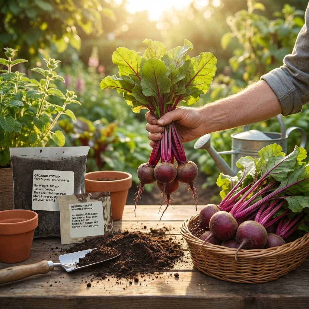 Beetroot Seeds (Free Organic Pot Mix 100 gm)