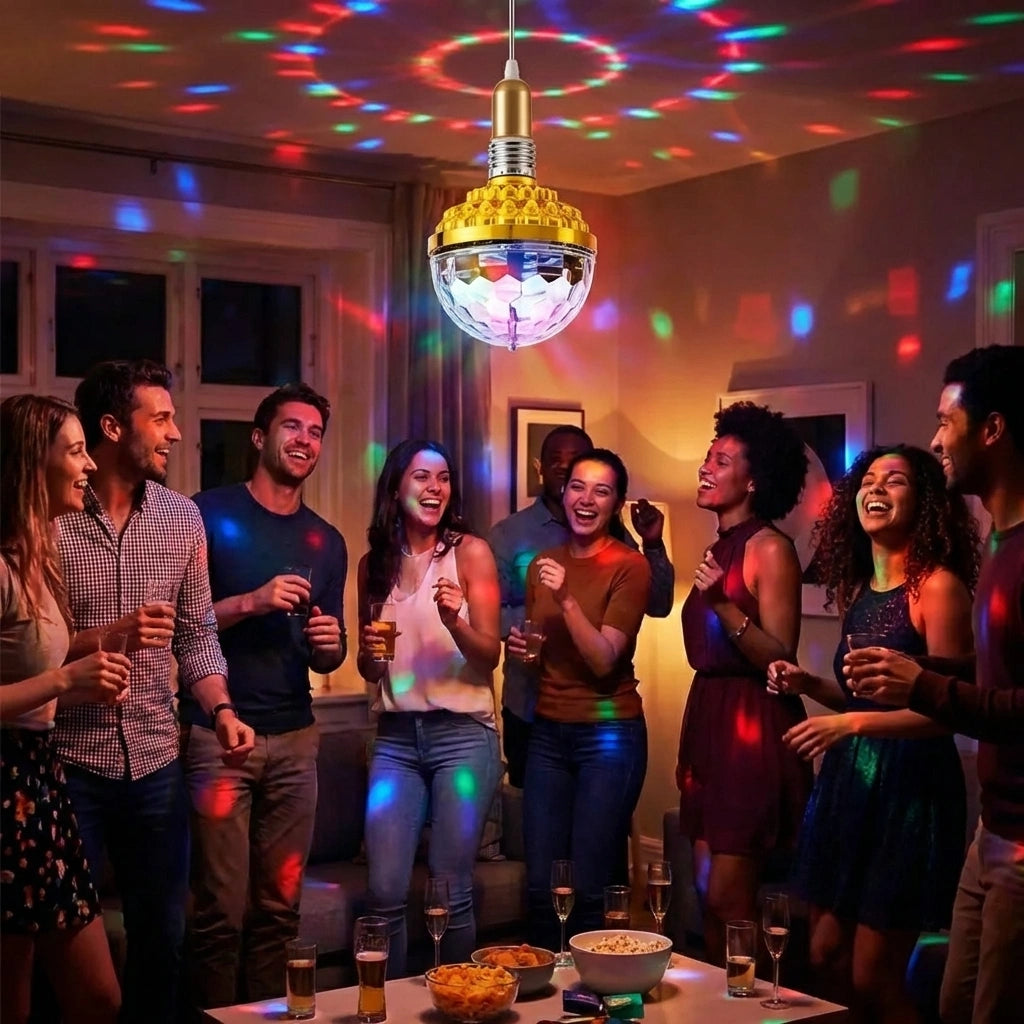 Rotating Magic Ball Light with Lamp Holder Set