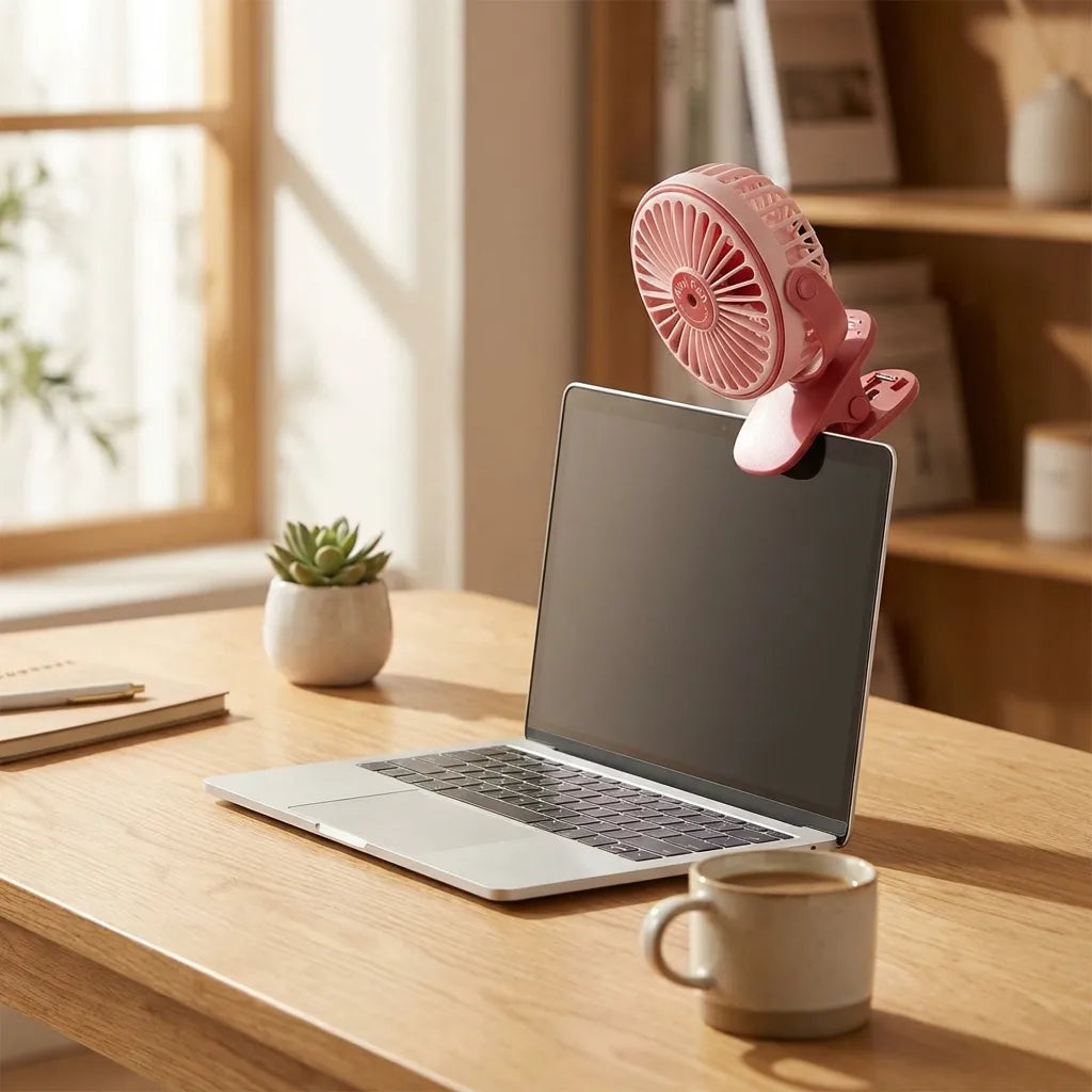 Rechargeable Clip-on Fan with Light