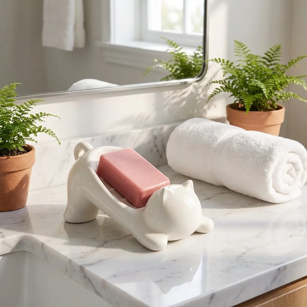 Adorable Cat Soap Holder