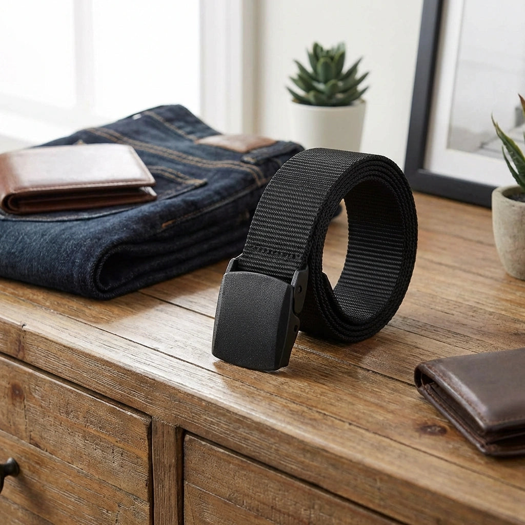 Unisex Canvas Belt Pack Of 2 FDCANVASBELTBLKGREY