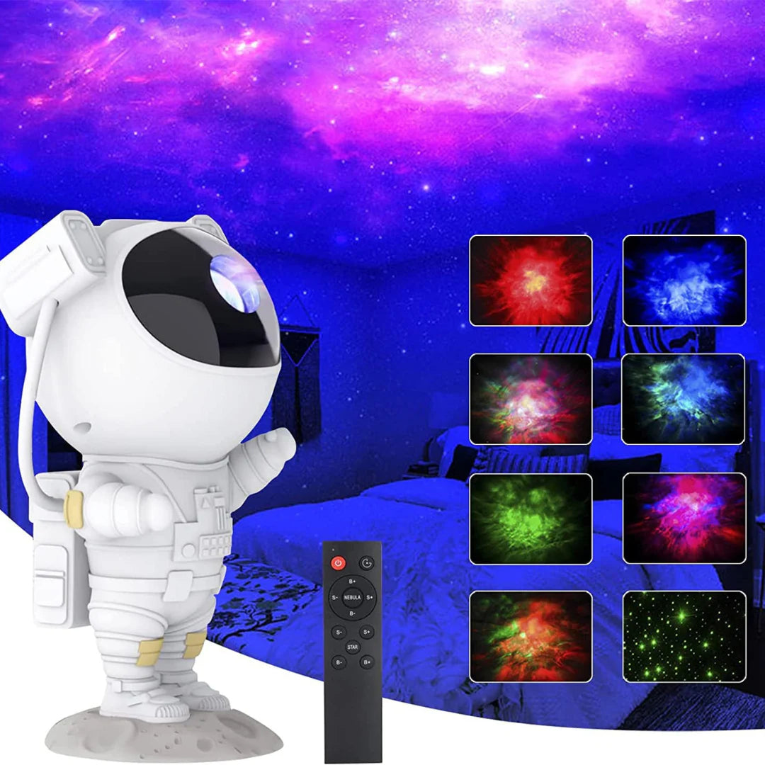 Astronaut Galaxy Projector - 360 Magnetic Head Rotation, Remote Control