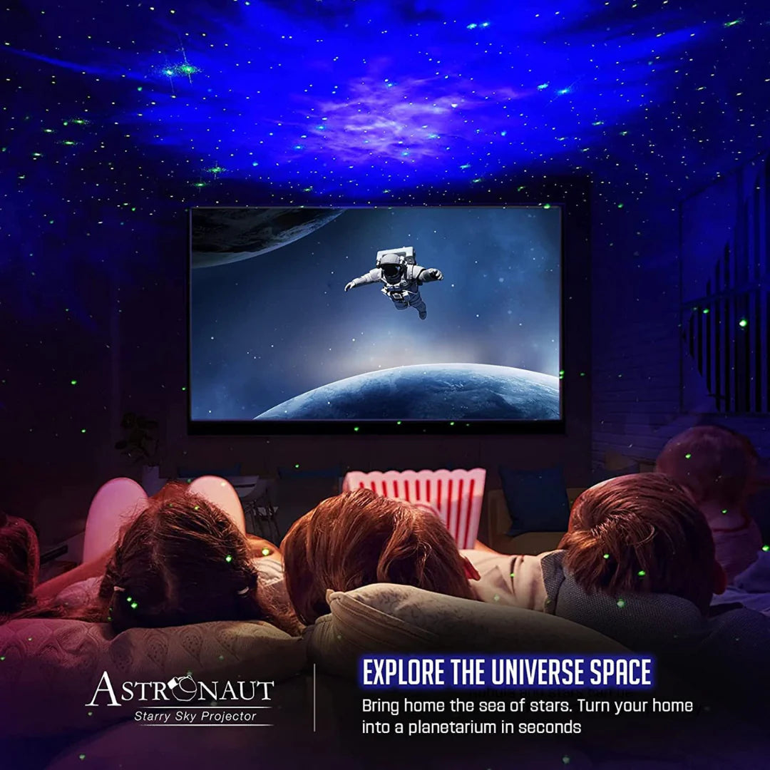 Astronaut Galaxy Projector - 360 Magnetic Head Rotation, Remote Control