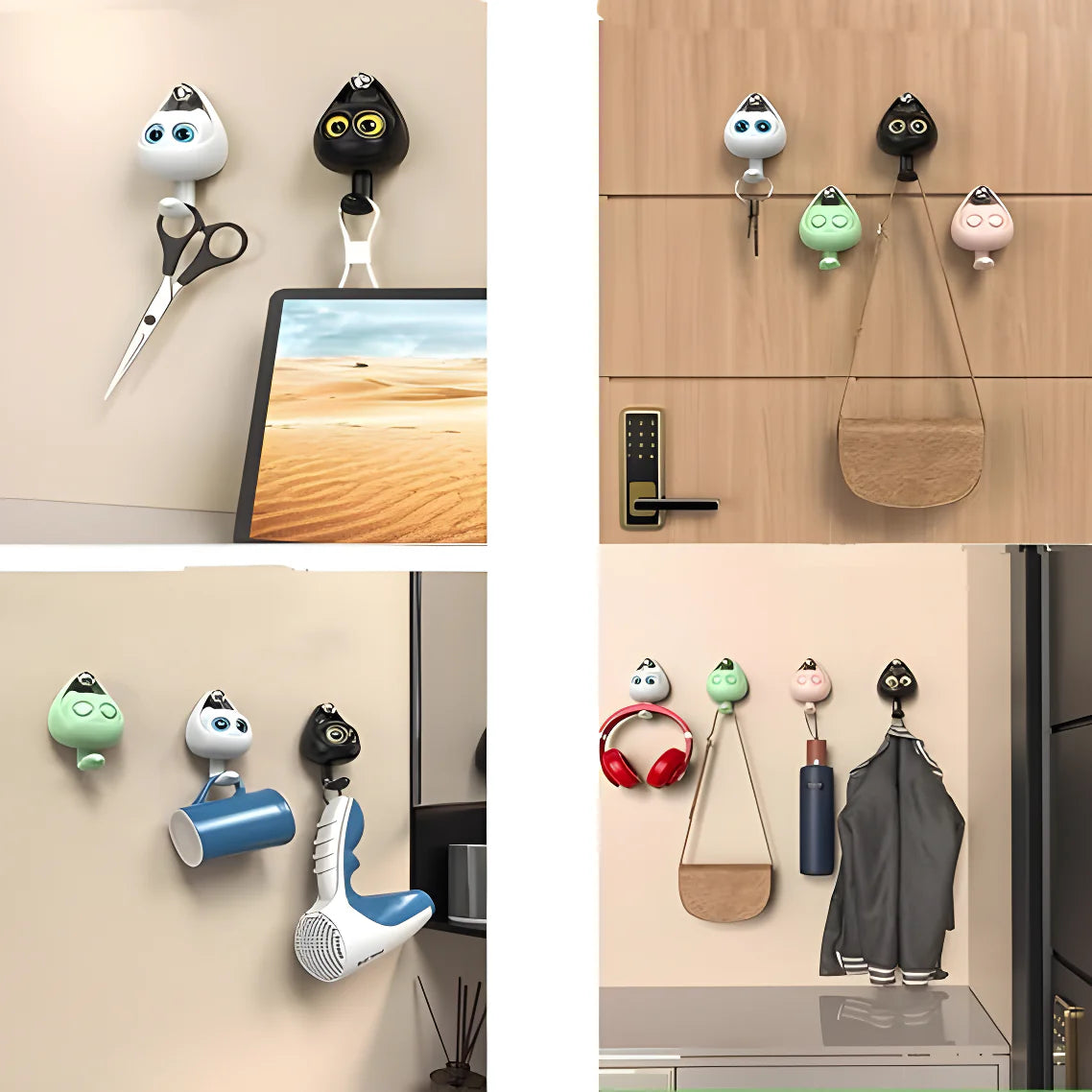 Adhesive Wall Hooks (2 Pack) Home Accessories