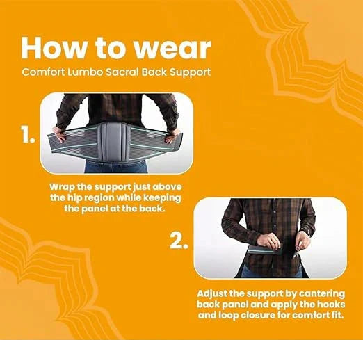 Lumbo Sacral Belt Lightweight & Flexible Back Support for Everyday Comfort Health