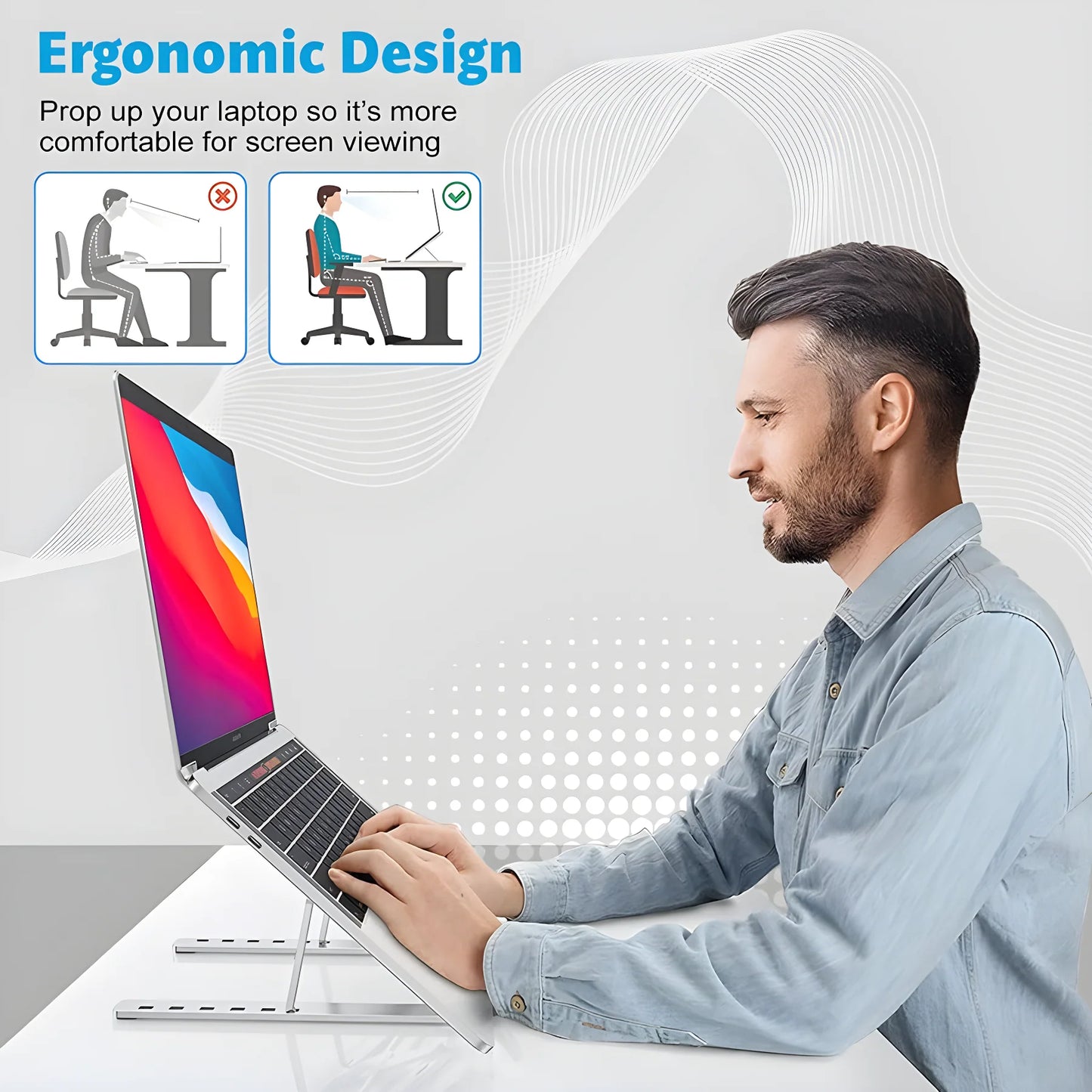 Adjustable Ergonomic Laptop Stand Electronics
