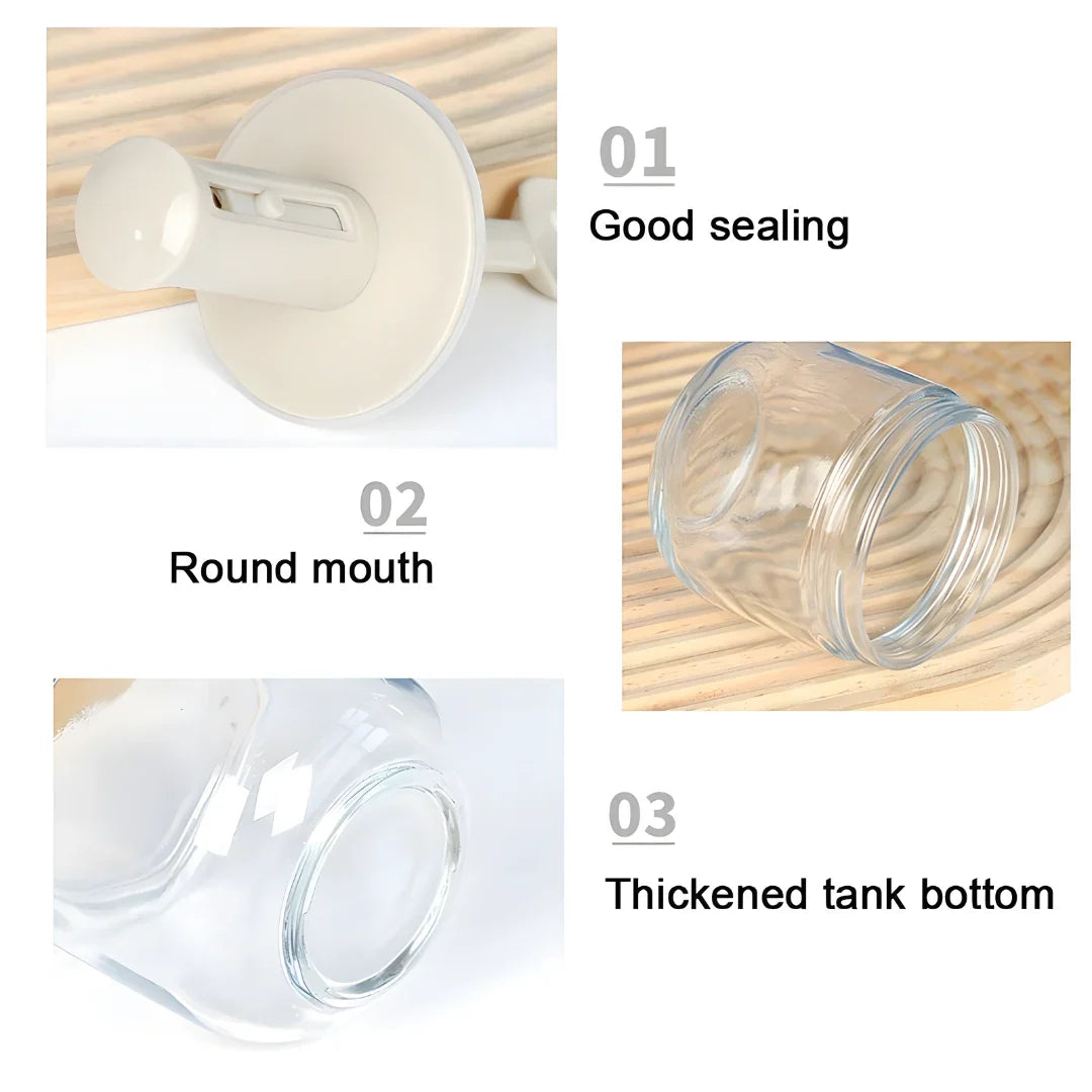 Air Tight Jar with Stand Spoon