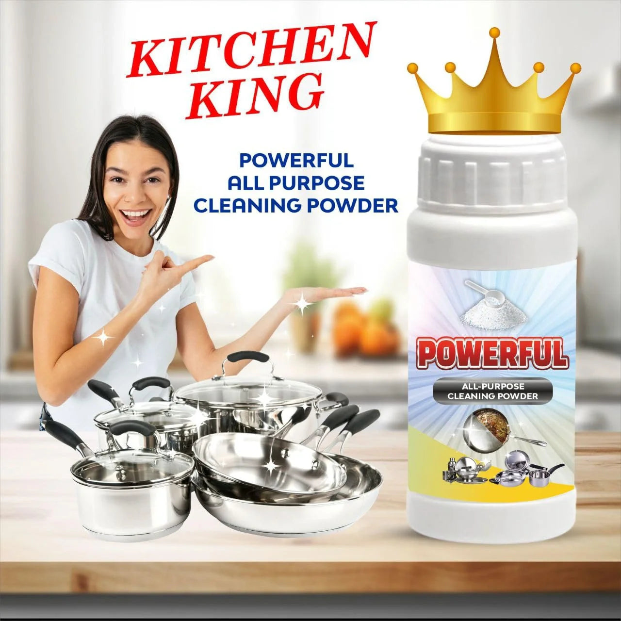 All Purpose Instant Kitchen Cleaning Powder (PACK OF 2) Home & Kitchen
