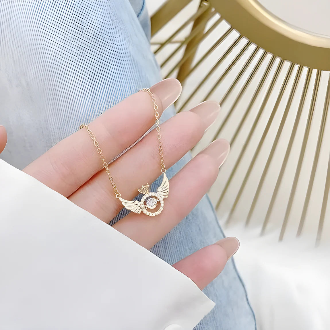 Angel Wing Pendant Necklace jewelry