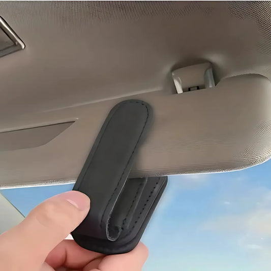Automaze Leather Car Visor Sunglass Holder Clip for Car