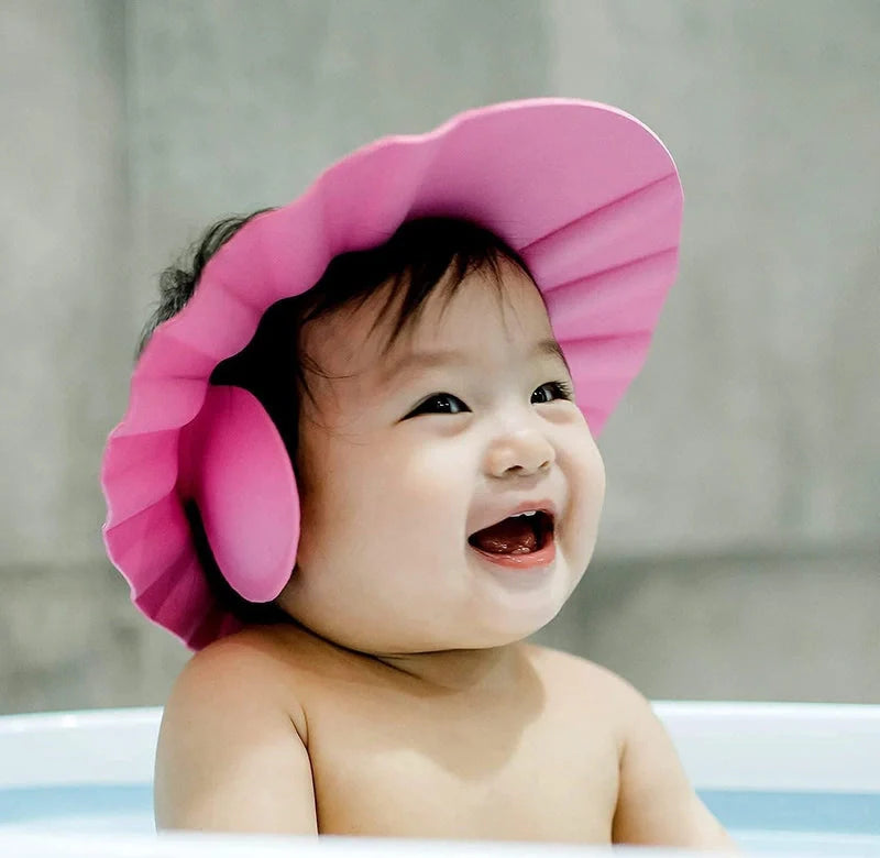 Baby Adjustable Safe Bathing Shower Cap (Pack of 2) baby