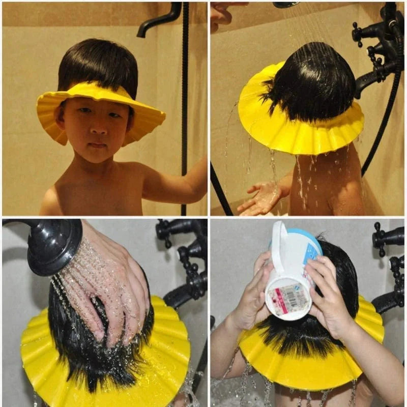 Baby Adjustable Safe Bathing Shower Cap (Pack of 2) baby