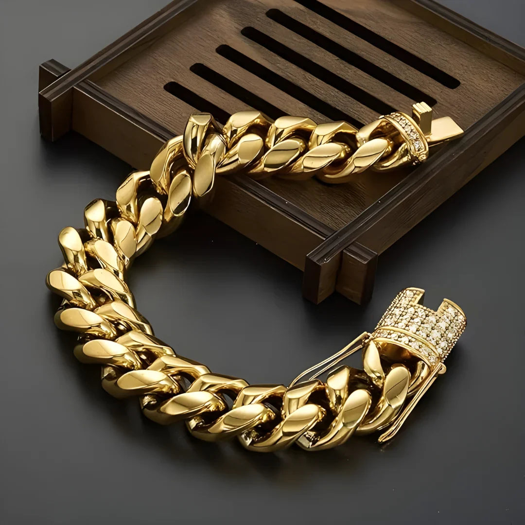 BD Gold Cuban Bracelet Men