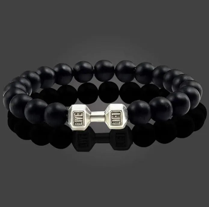 Black Matte Agate Onyx Beads Bracelet Pack of 2 jewelry