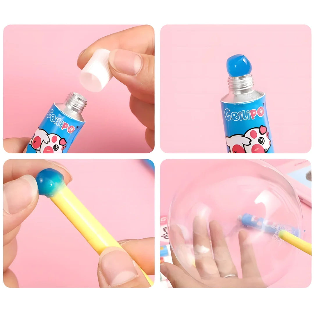 Blow Bubble Balloons Toys (Pack of 3 Tube)