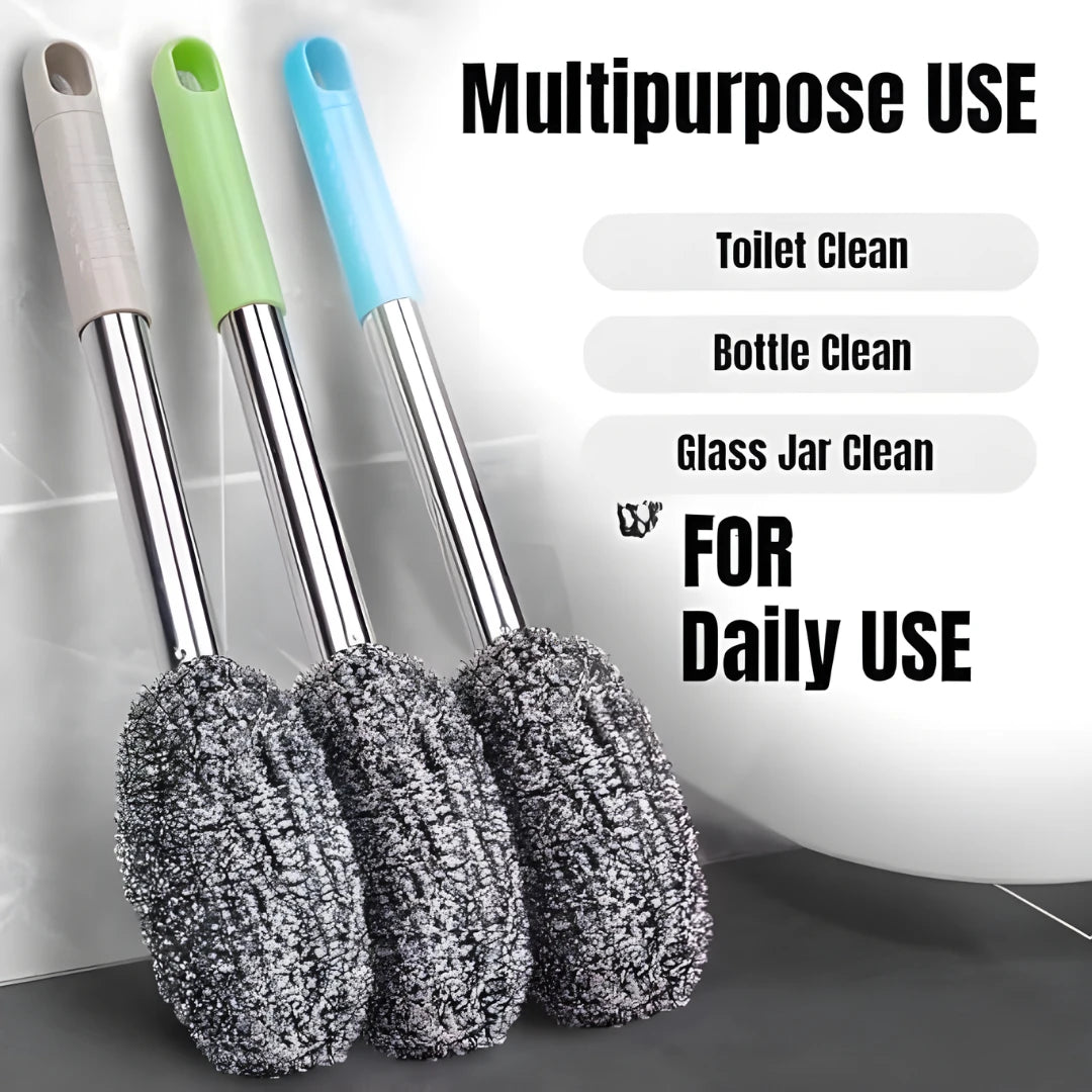 Bottle Jar Toilet Cleaner Brush Scrubber