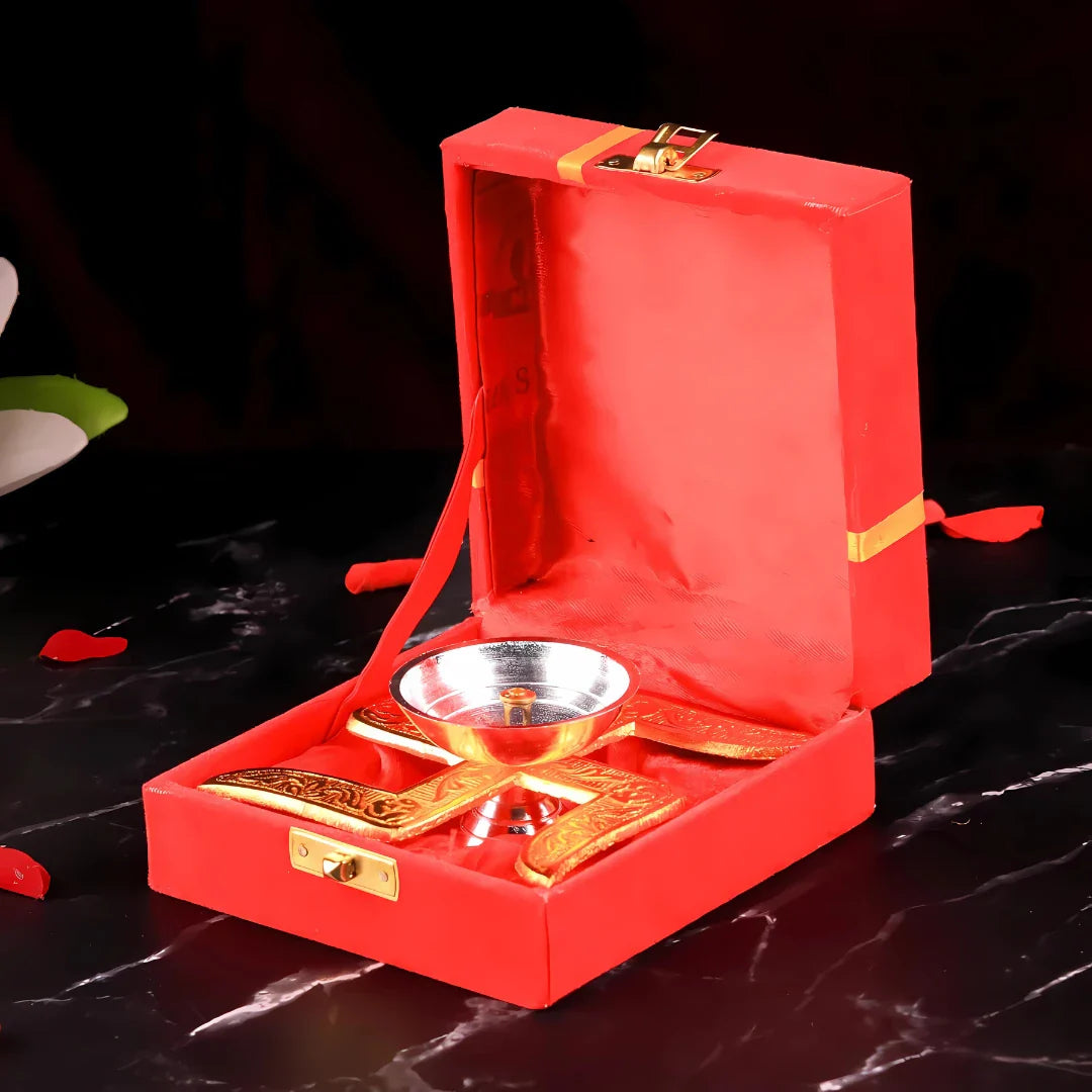 Brass Swastik Diya
