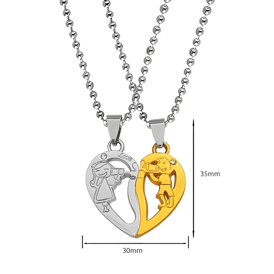 Broken Hearth shape valentine locket