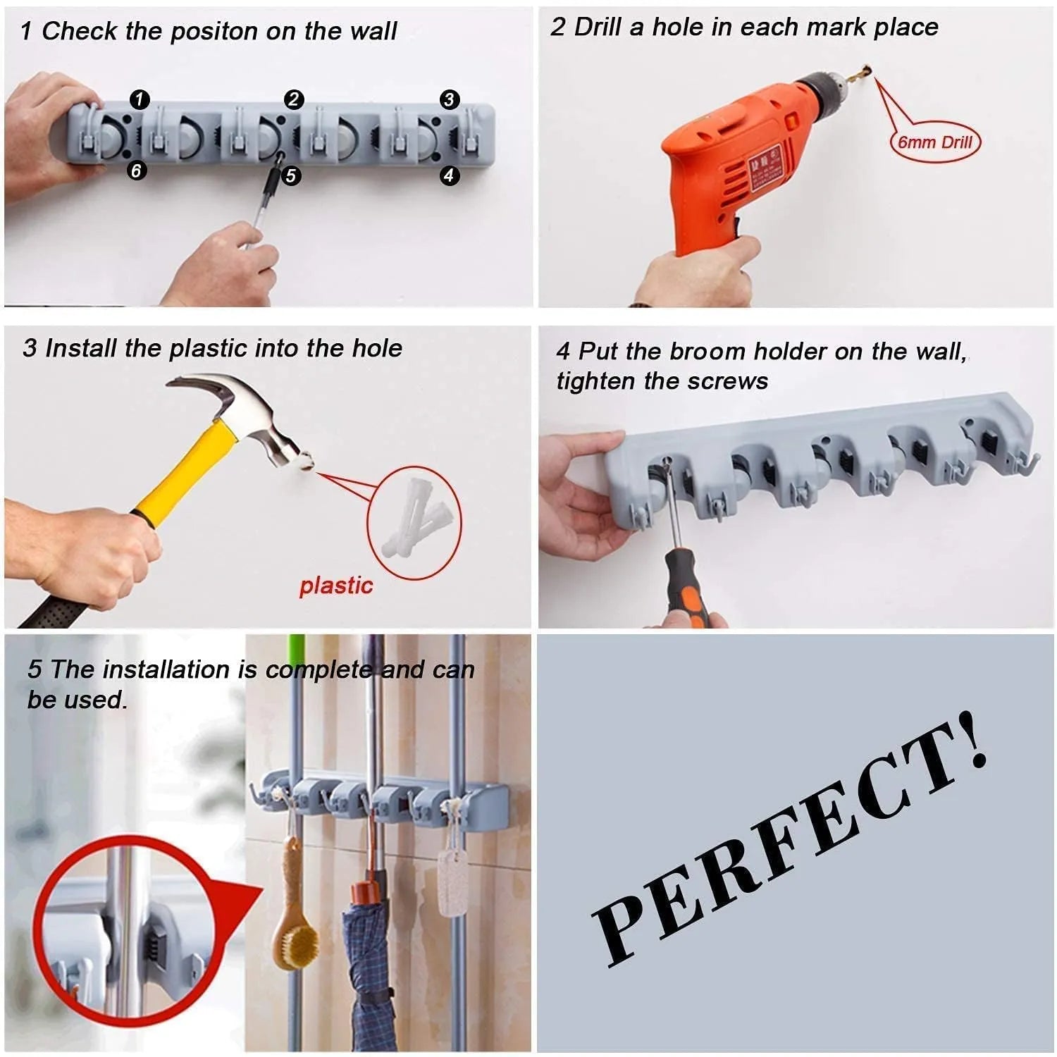 Broom Holder Home Accessories