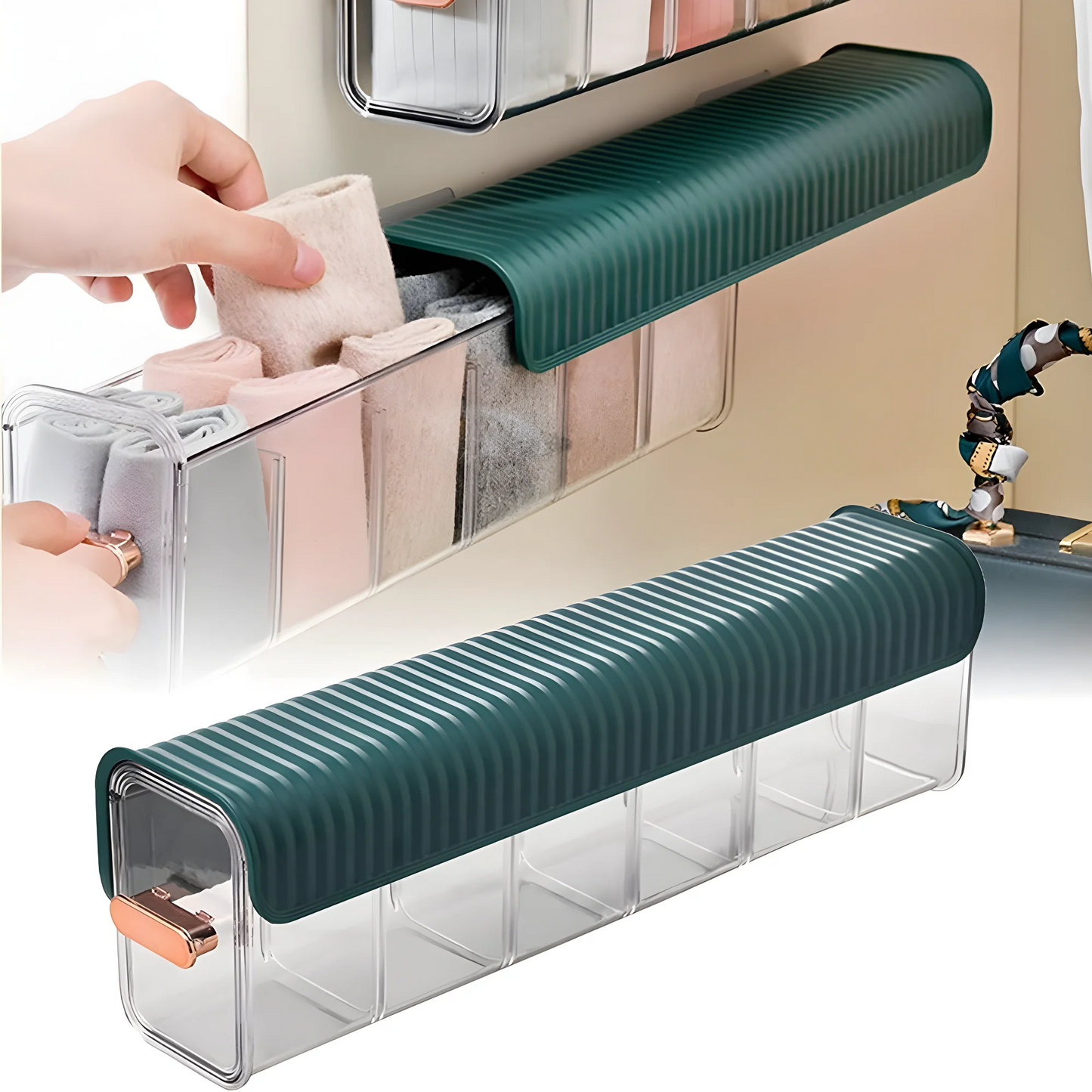 Clear Wall Storage Box Pack of 1 Home Accessories