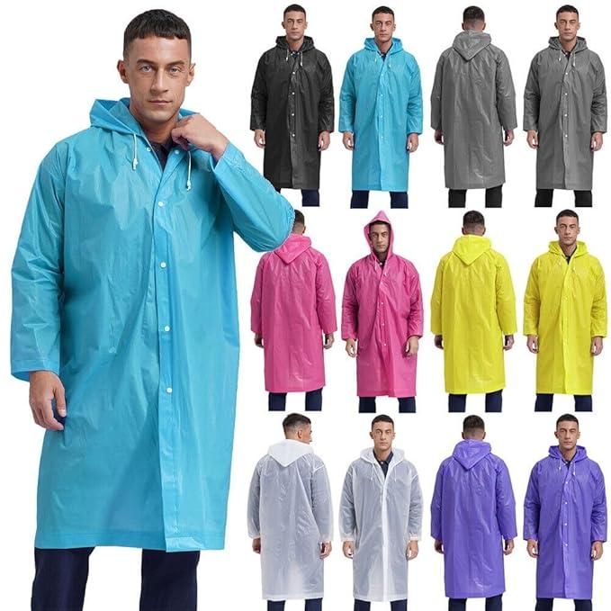 Clear Waterproof Rain Poncho Apparel & Accessories