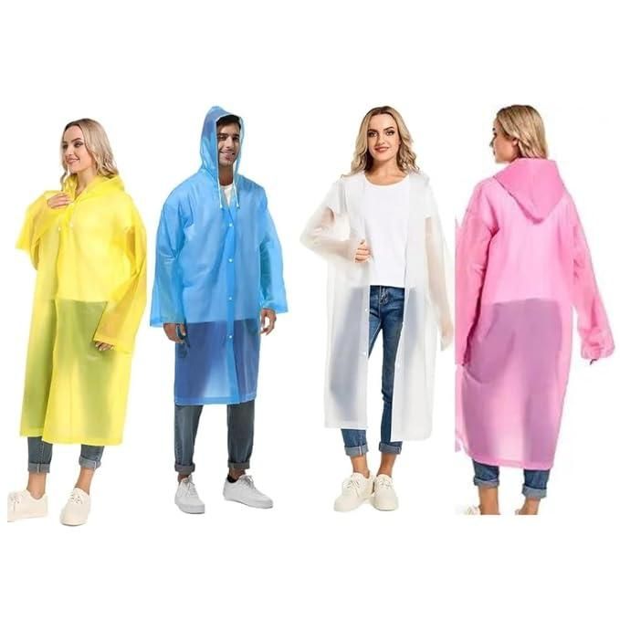 Clear Waterproof Rain Poncho Apparel & Accessories