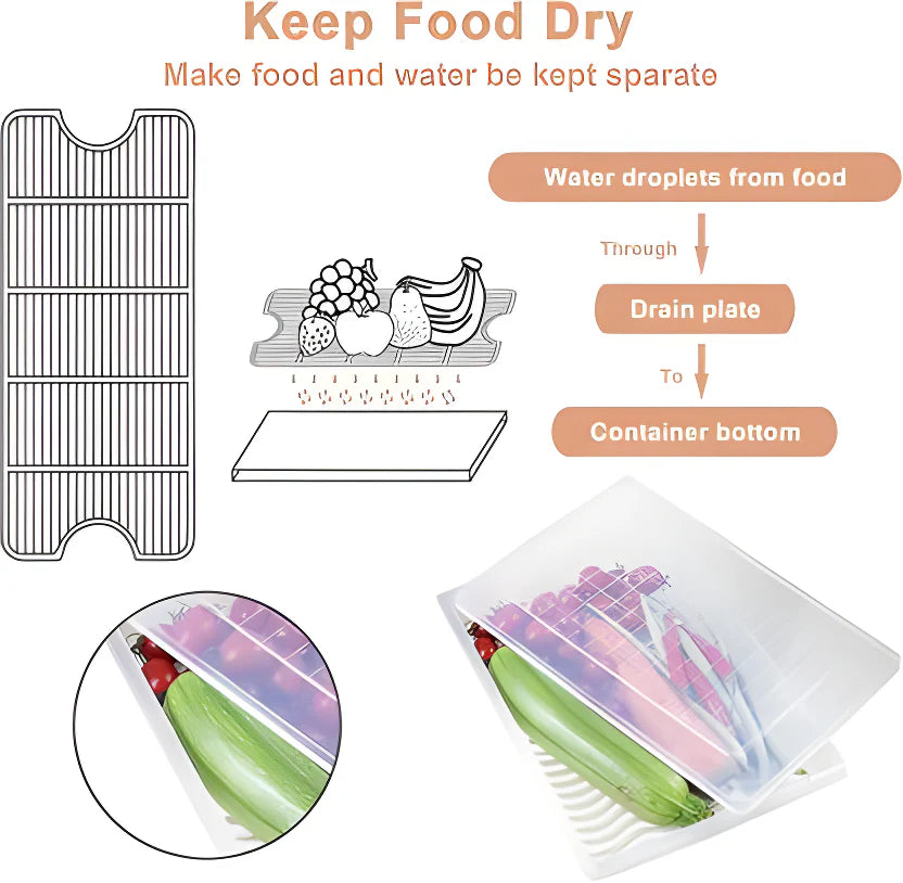 Crisp Keeper Fridge Containers Kitchenware