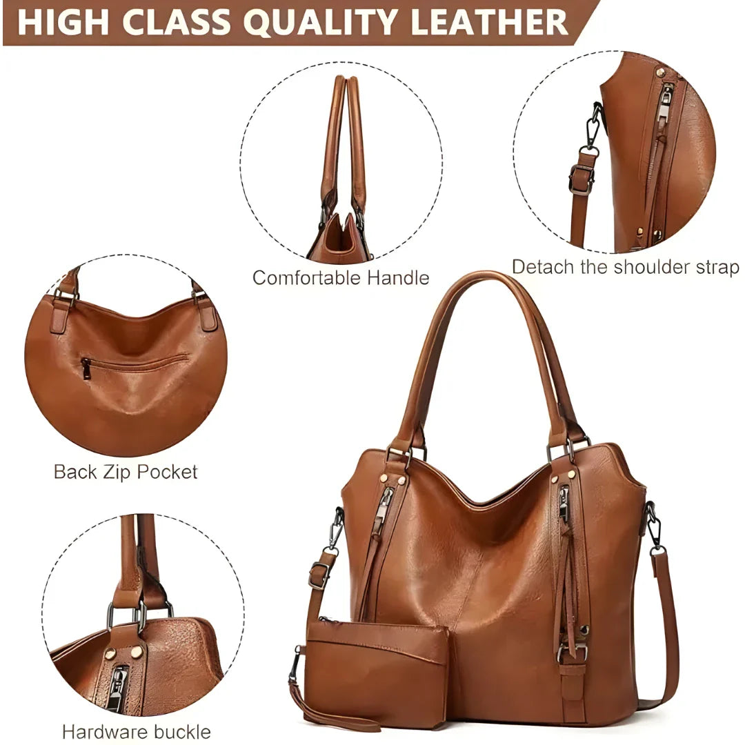 Designer Vegan Leather Hobo Bag