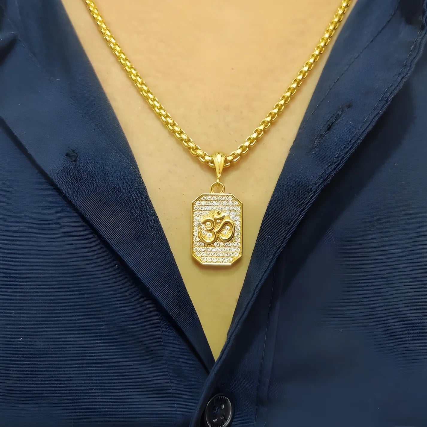 Diamond Om Pendant Necklace jewelry