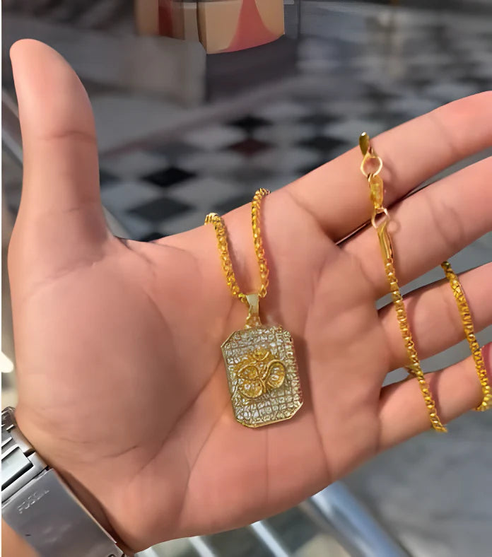 Diamond Om Pendant Necklace jewelry