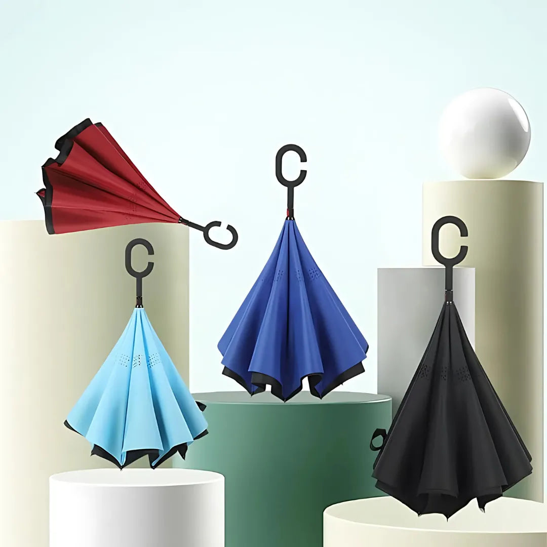 Double Layer Inverted Reversible Umbrella