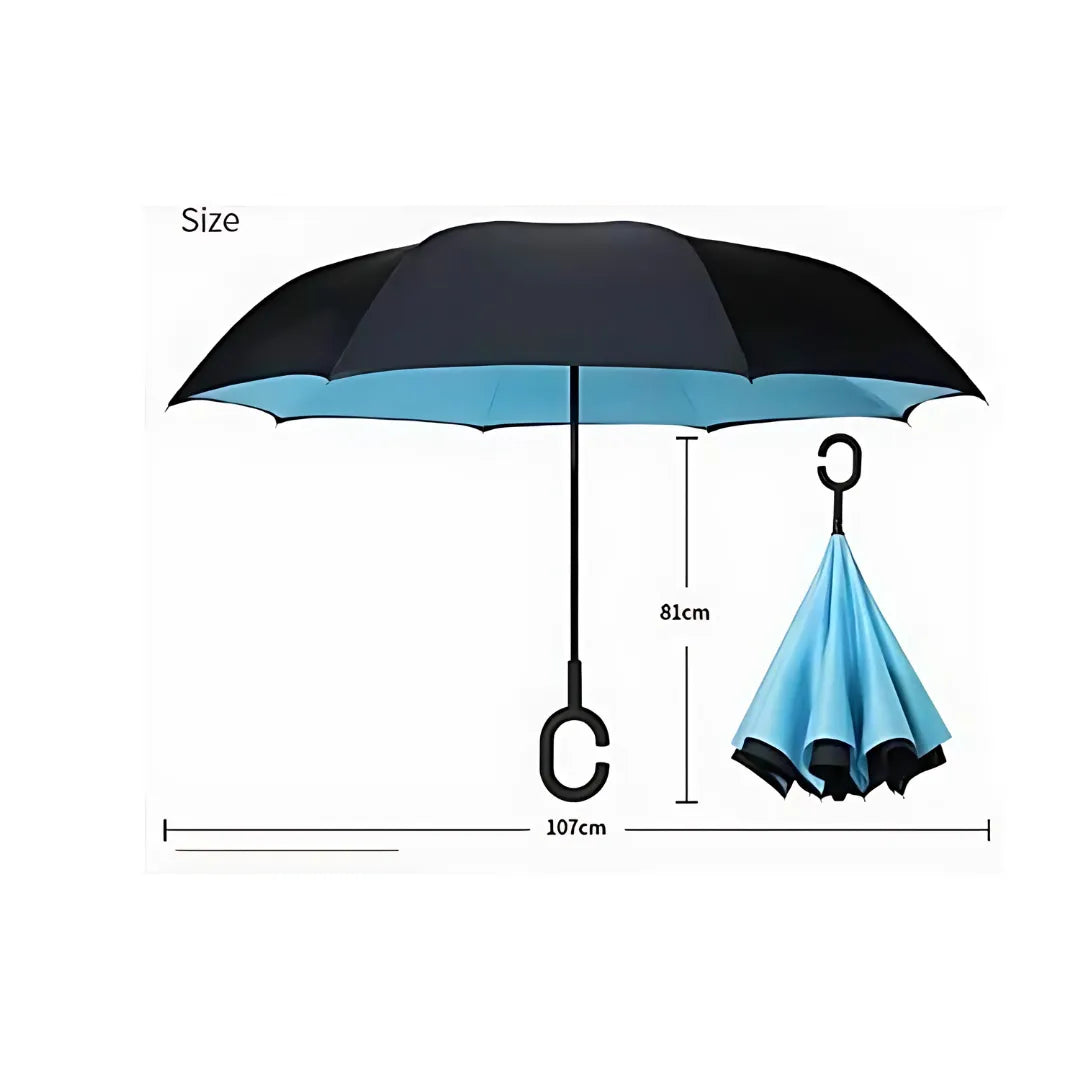 Double Layer Inverted Reversible Umbrella