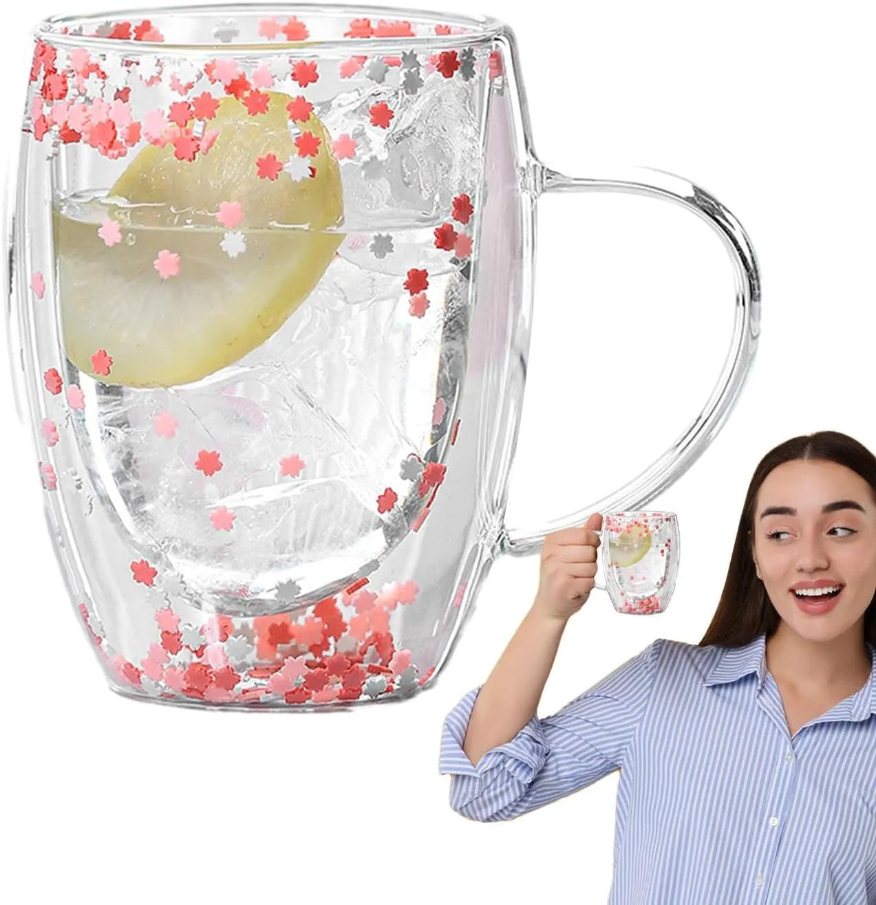 Double Walled Glass Mugs Home & Kitchen