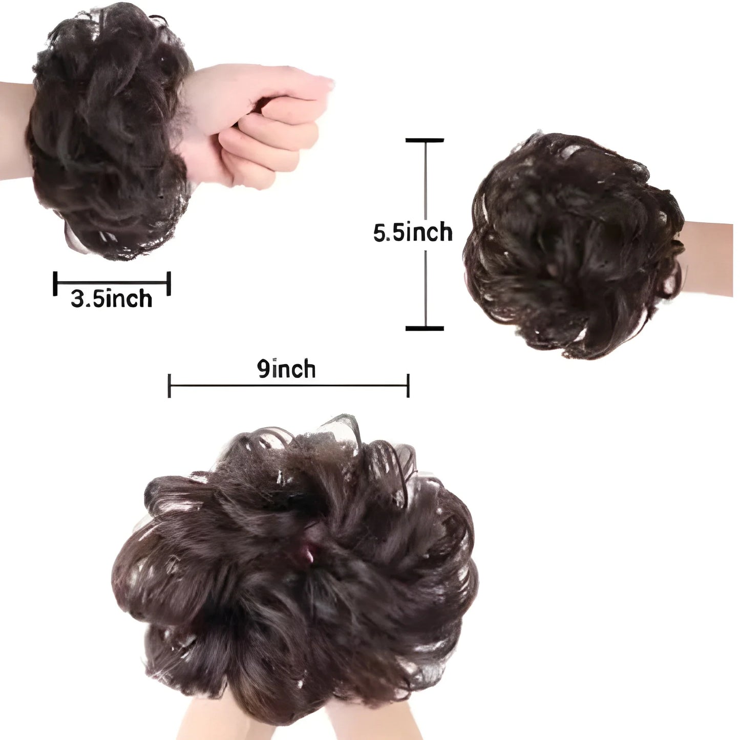 Elastic Hair Bun Pack