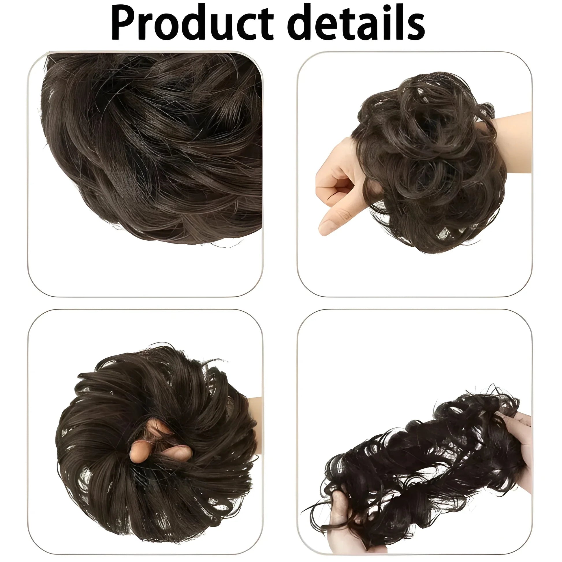 Elastic Hair Bun Pack