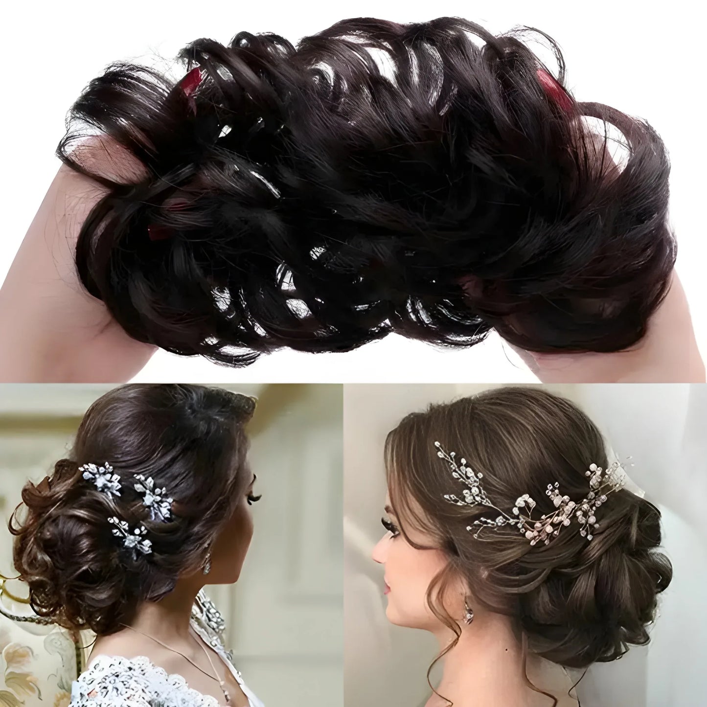 Elastic Hair Bun Pack