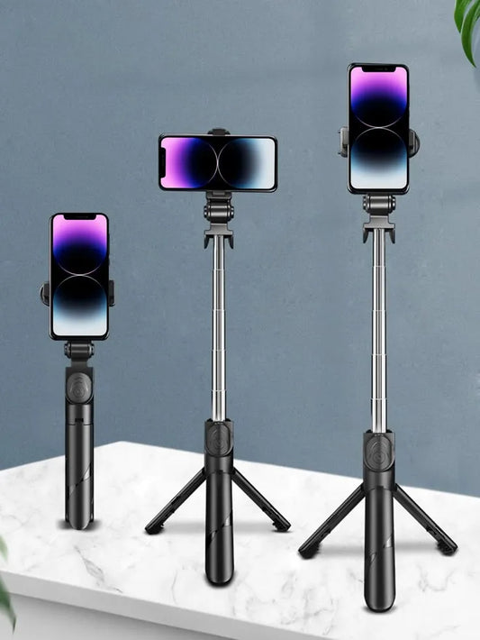 Extendable Flash 3 in 1 Selfie Stick Tripod with Bluetooth Remote