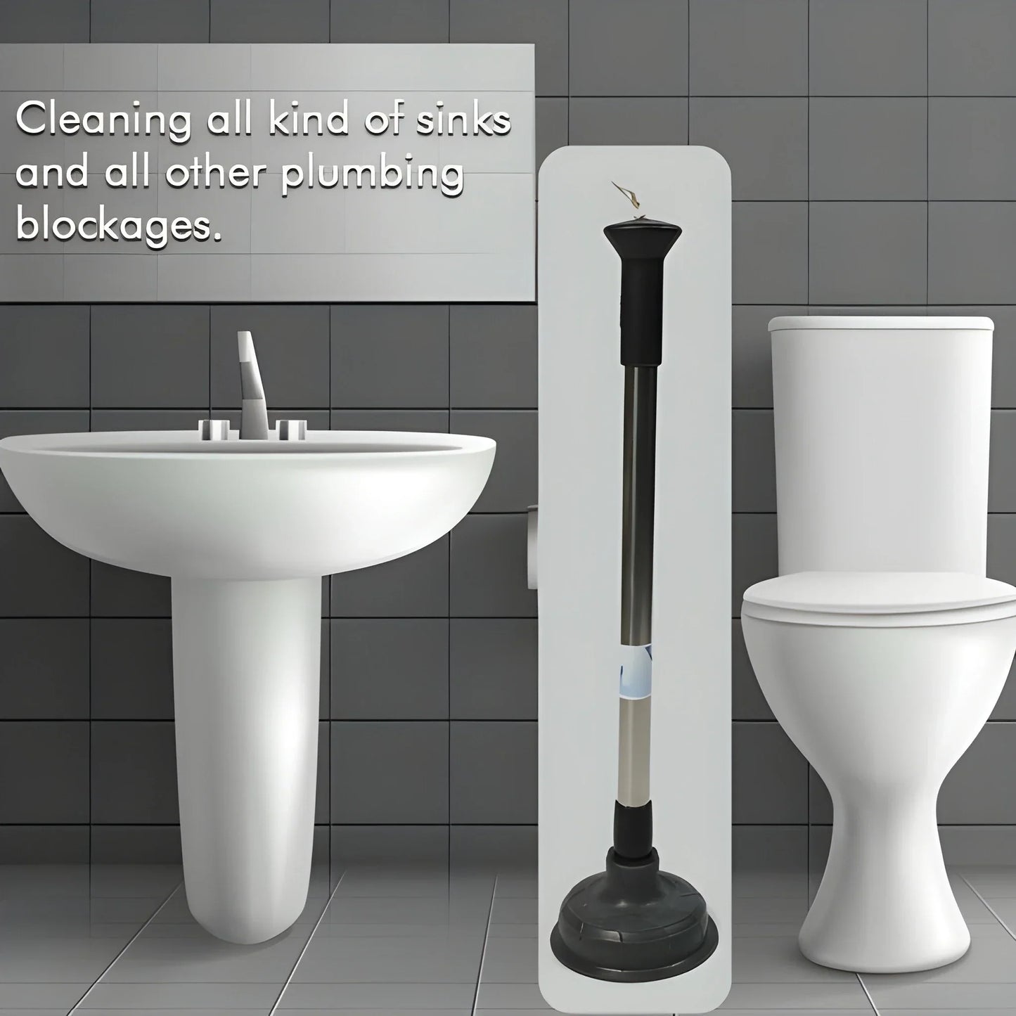 Heavy-Duty Drain Plunger - Industrial & Scientific