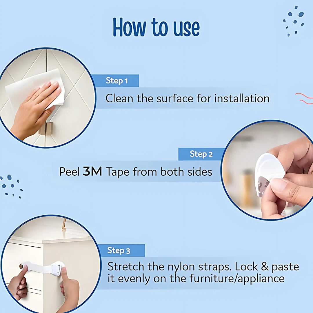 10 Pcs Child Safety Strap Locks