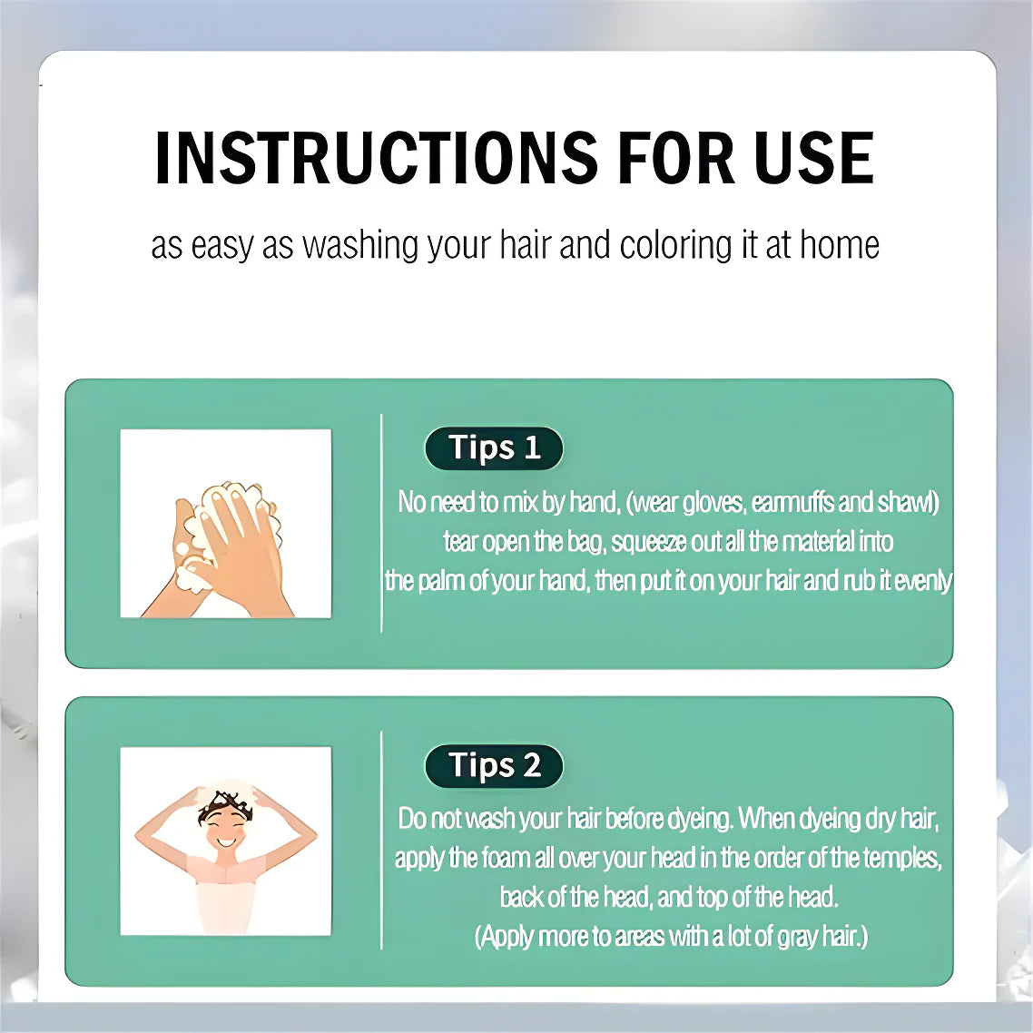 Instant Black Hair Dye Shampoo hair care