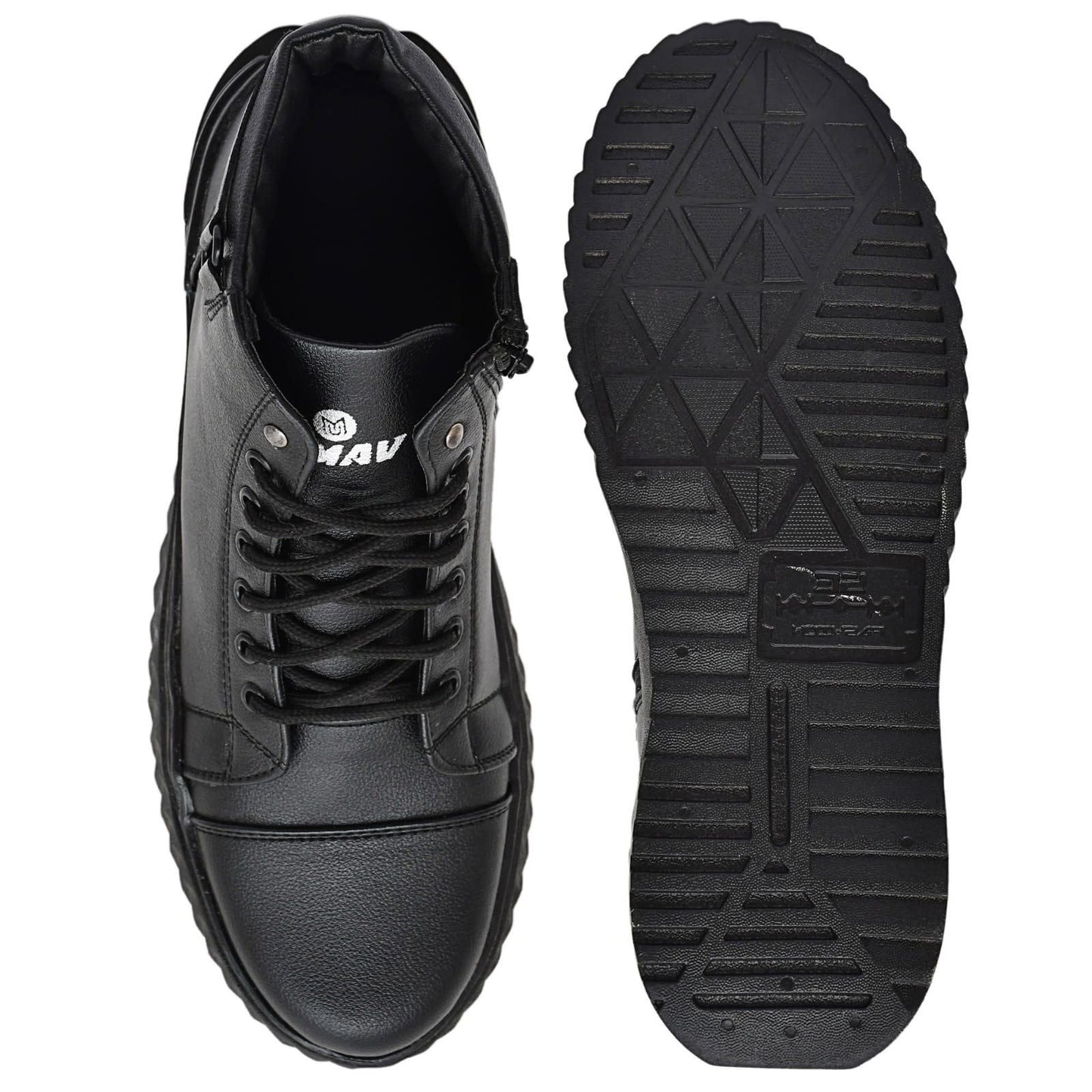 Men’s Black Korean Style Sneakers Boot 7
