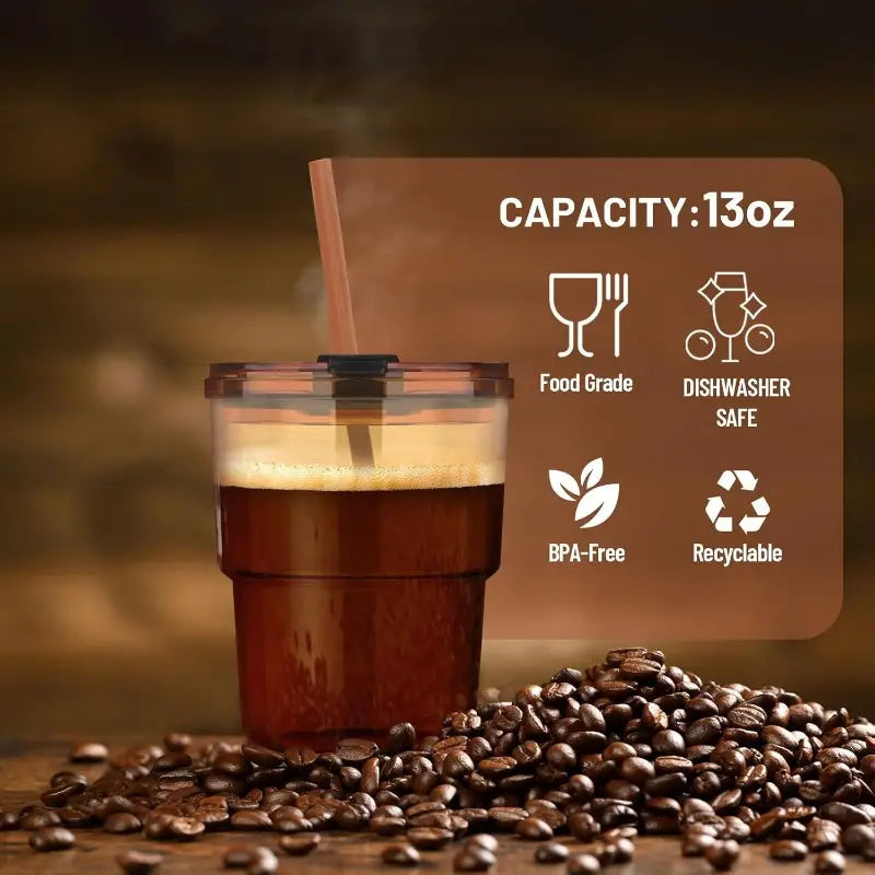 Over glass water bottle with straw Home & Kitchen