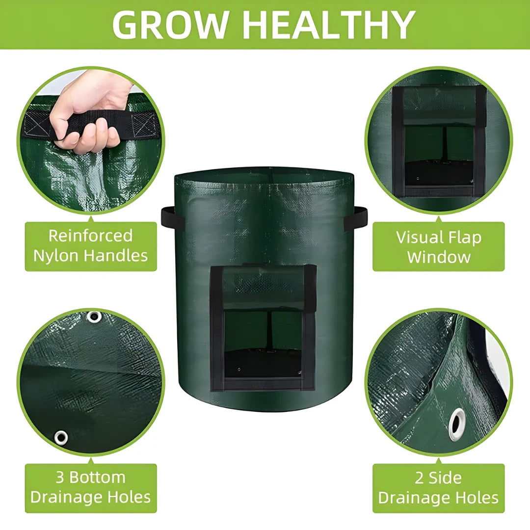 Potato Grow Bag with Harvest Window for Root Vegetables