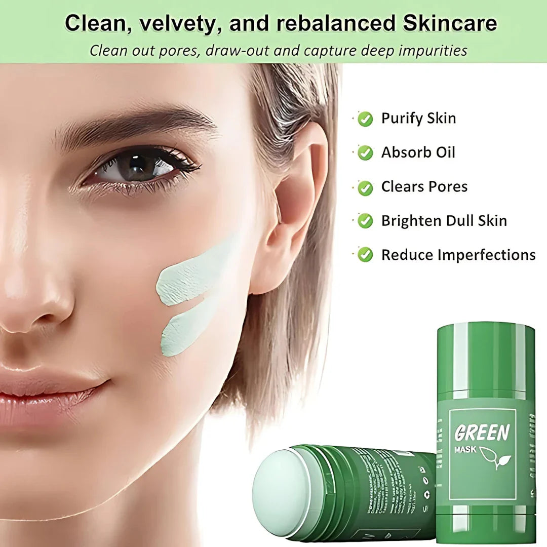 Professional Green Tea Face Mask Clay Sticks