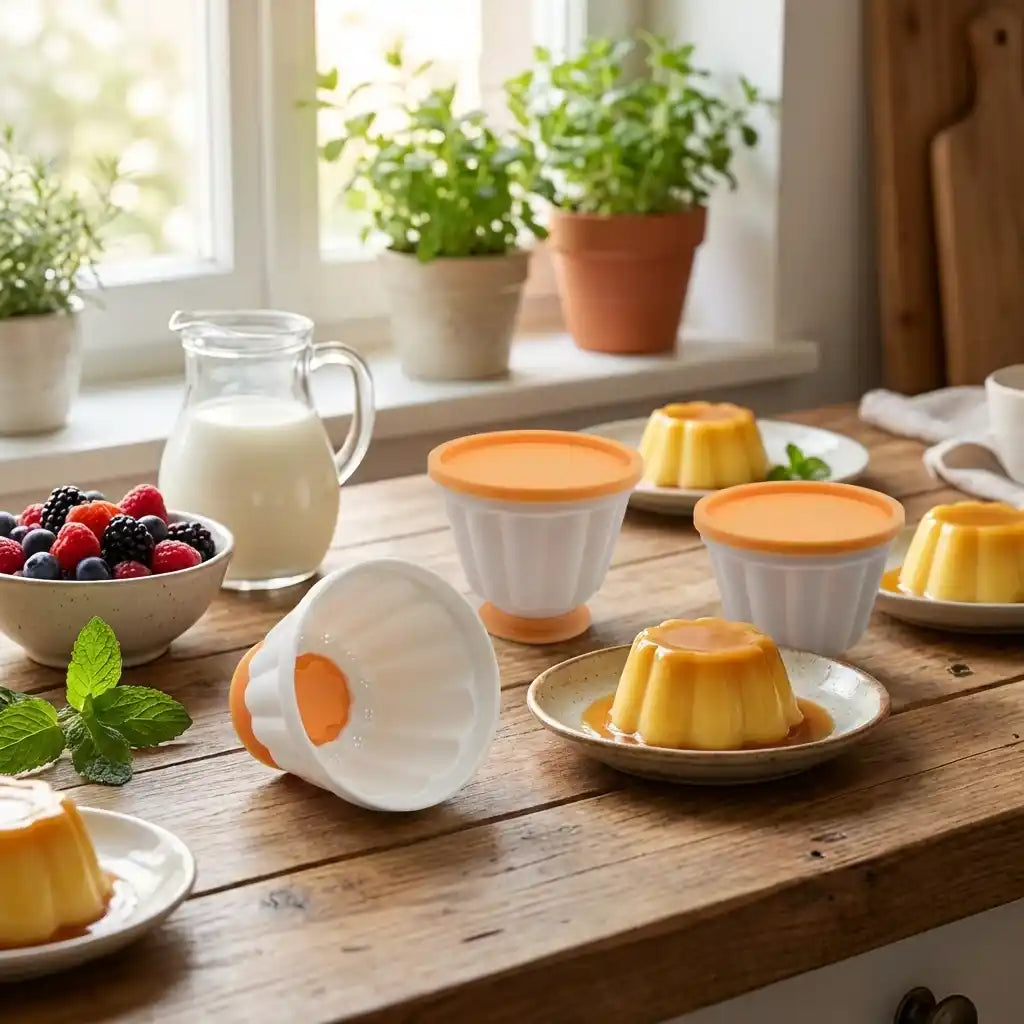 Best pudding molds set of 4 cups with lid - kitchen | 2026 | fast shipping