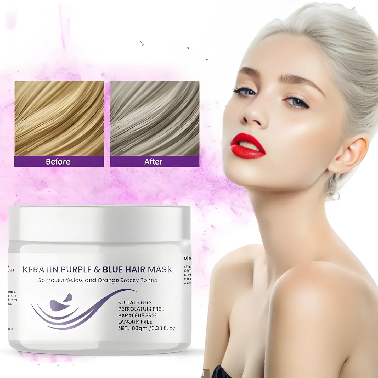 Purple Blue Hair Mask