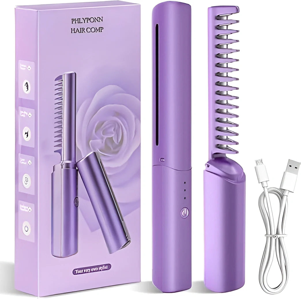 Rechargeable Hot Comb Hair Straightener hair care