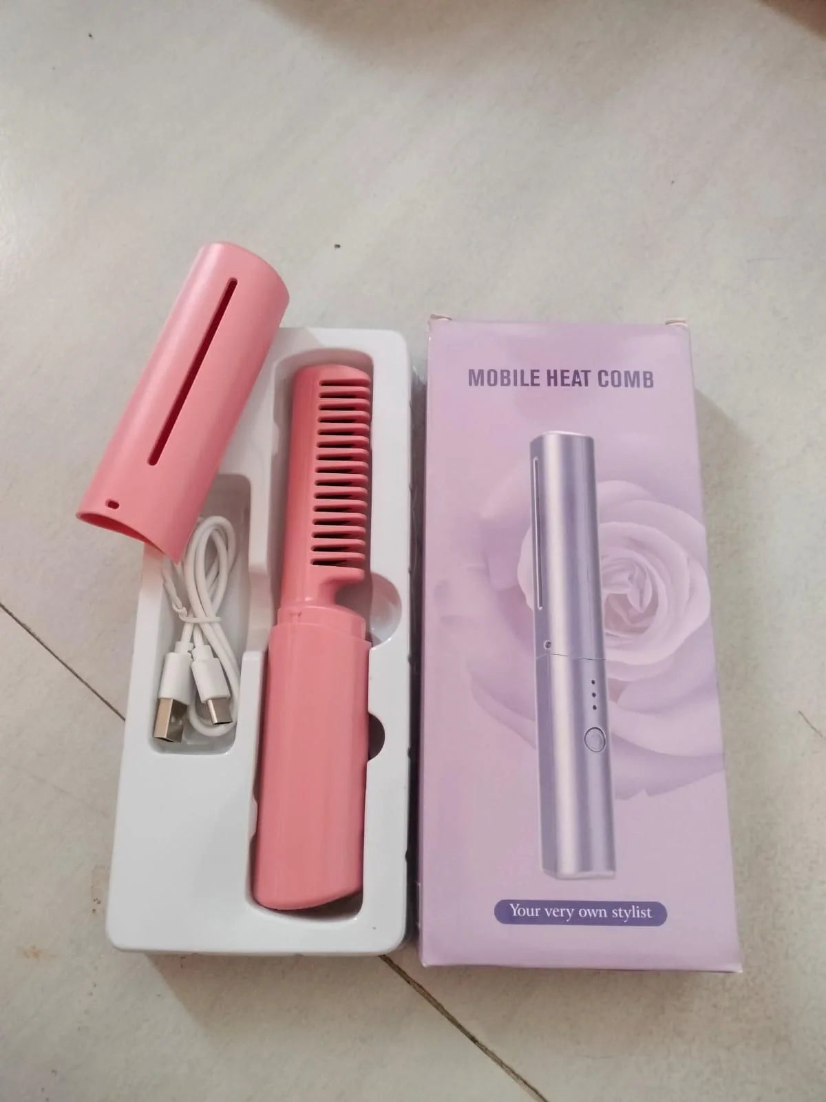 Rechargeable Hot Comb Hair Straightener hair care