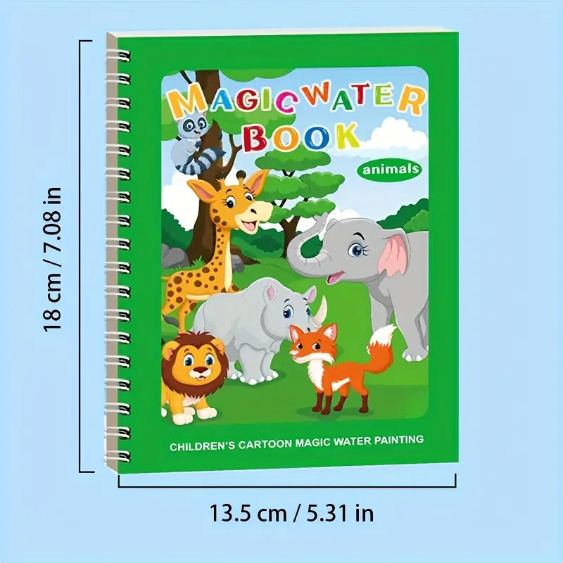 Reusable Magic Water Painting Book Kids Learning